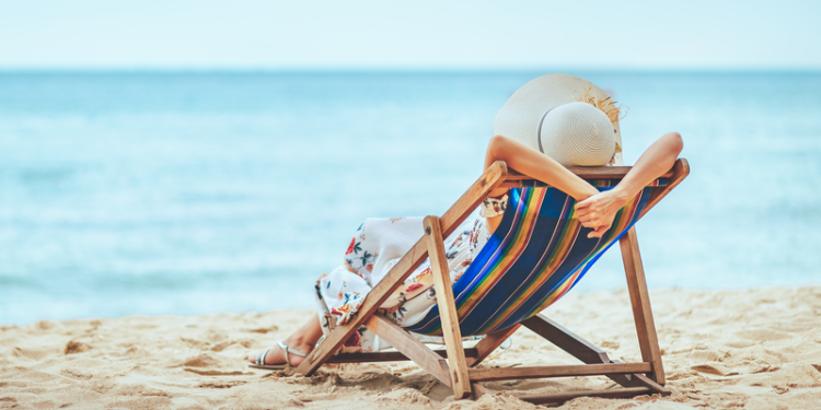 young woman at the beach