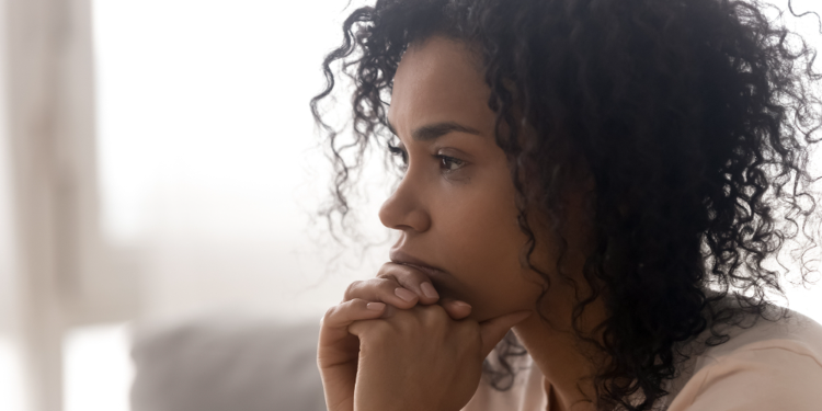 young woman feeling lost