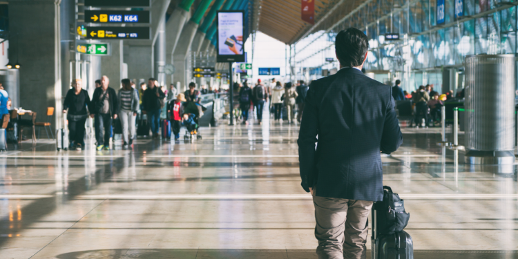 young man at airport