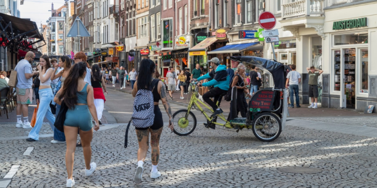 people walking in Amsterdam