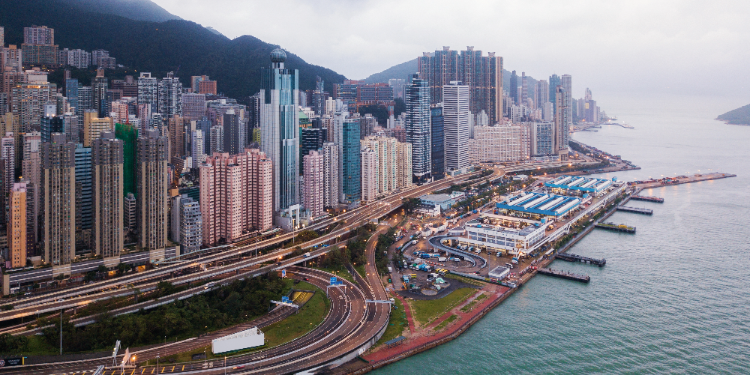 vue aerienne de Hong Kong