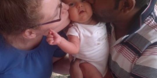 Simone e la sua famiglia nello Sri Lanka