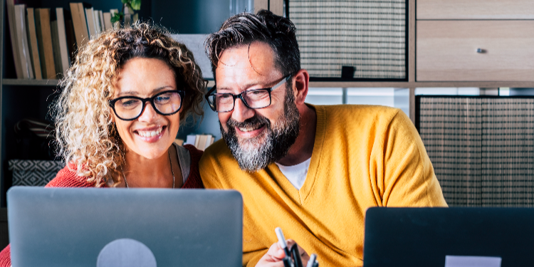 couple en teletravail