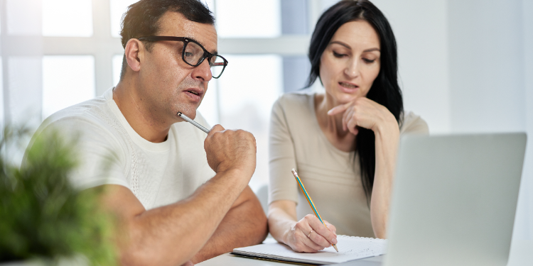 couple planning their taxes