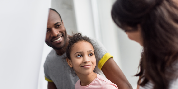 parents talking to their child