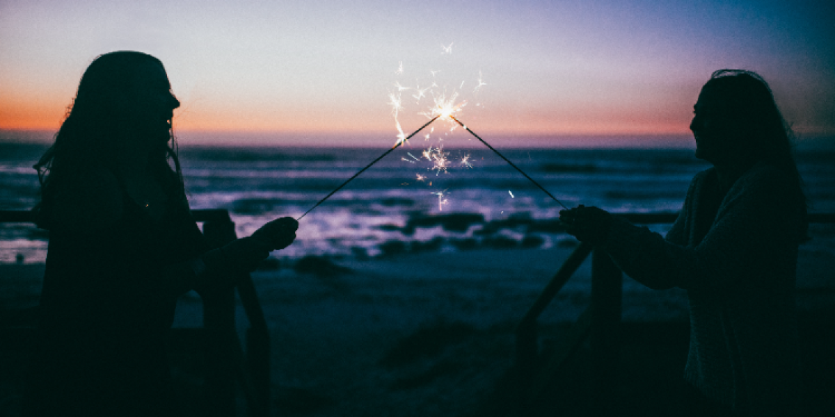 feux de Bengale sur la plage