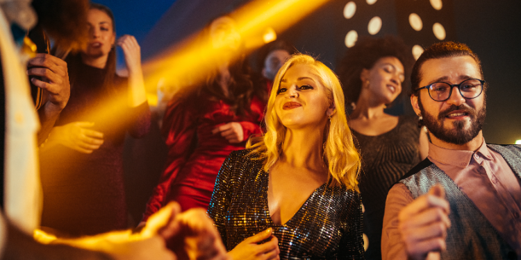 friends at night club