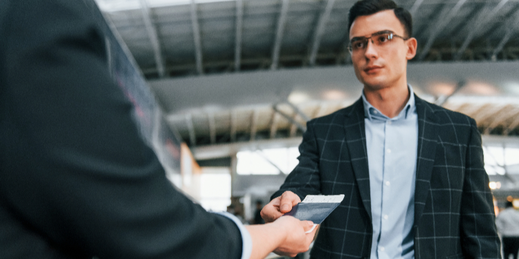 young man at airport