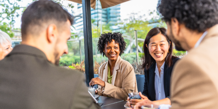 relaxed business people