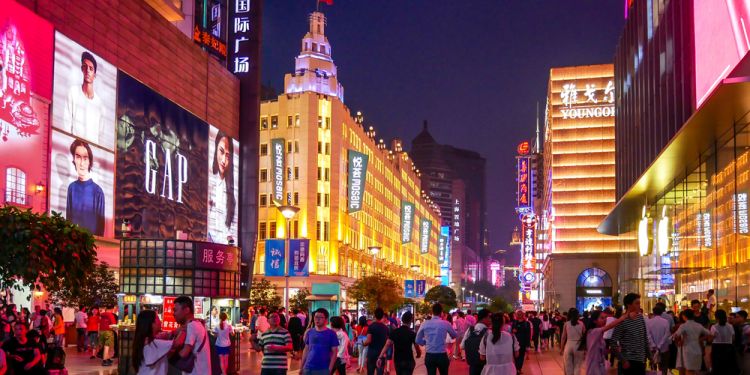 Shanghai streets at night