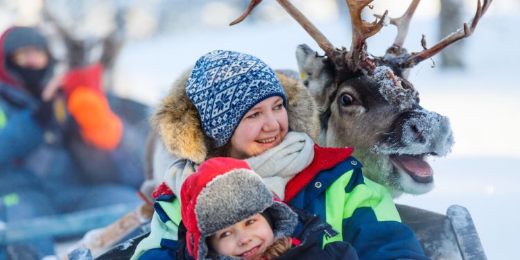 Happy family in Finland
