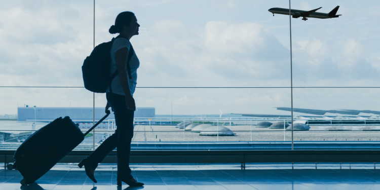 traveller at the airport