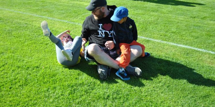 Family in the park in Finland