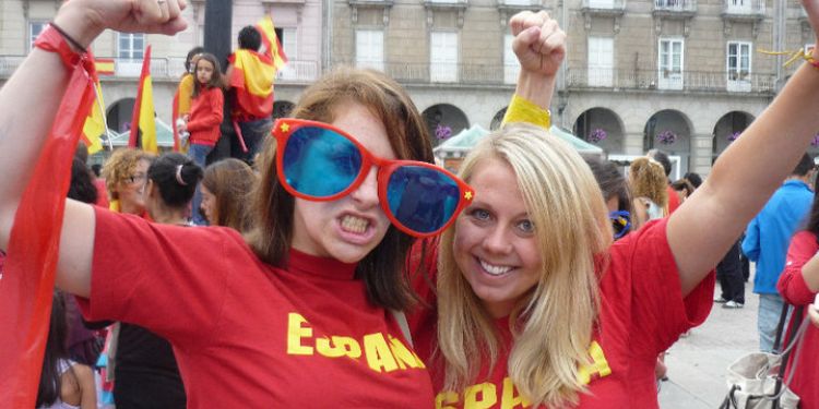 With a friend in Spain