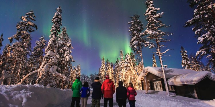 aurore boreale en Finlande