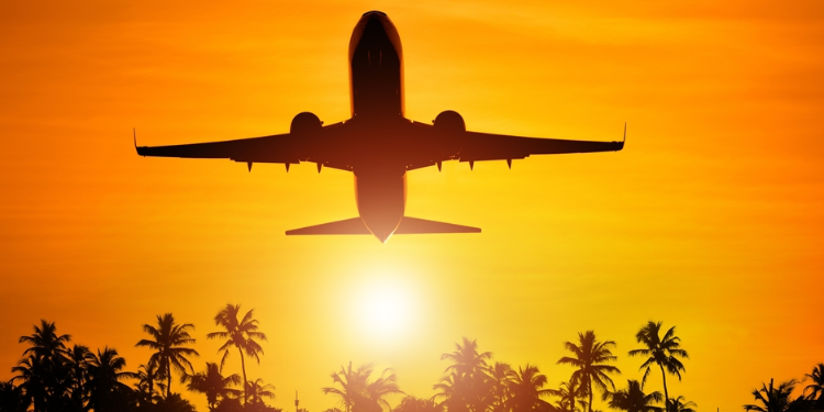 big aeroplane taking off