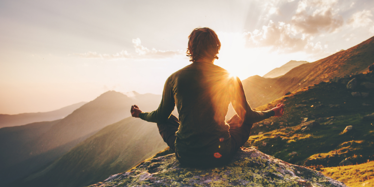 man meditating