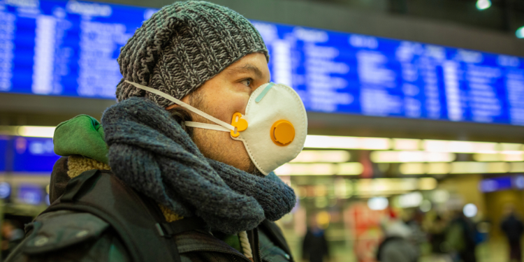 passenger wearing mask