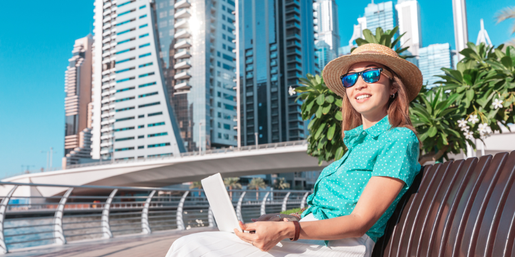 young digital nomad in Dubai