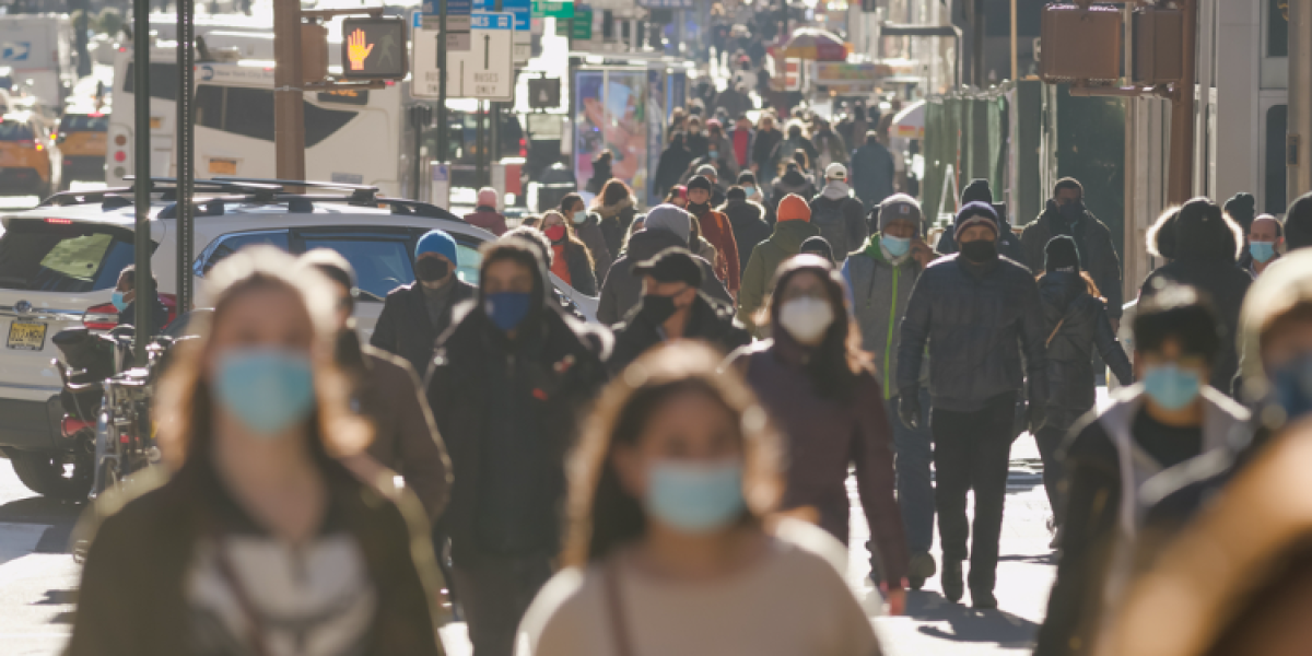 people walking in the streets of New York