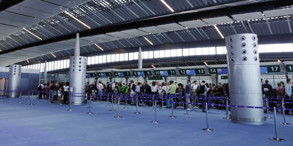 passagers a l'aeroports de l'ile Maurice