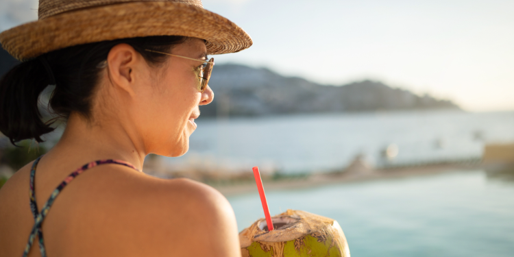 woman on the beach