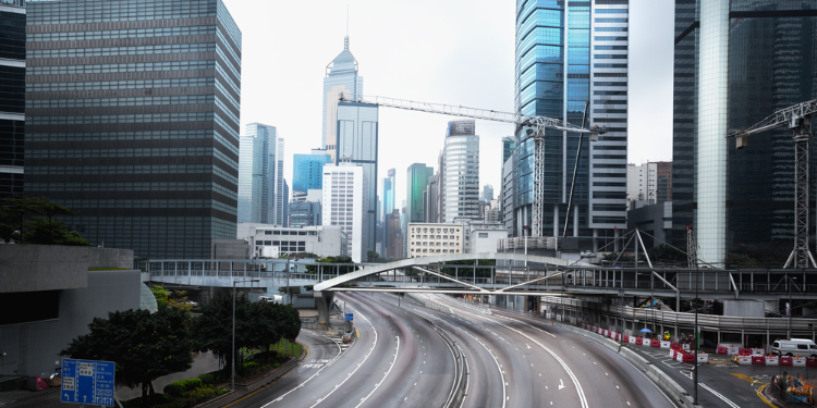 rue deserte a Hong Kong