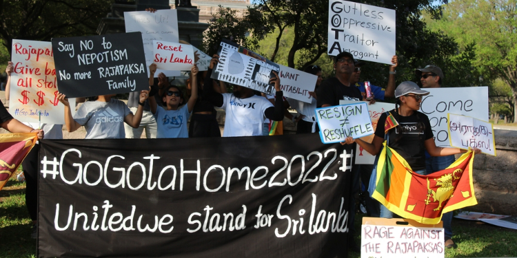 manifestations au Sri Lanka
