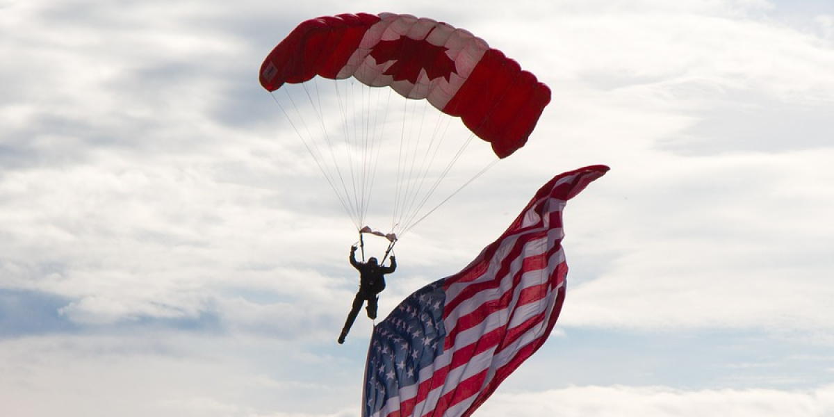 Skydiver flags