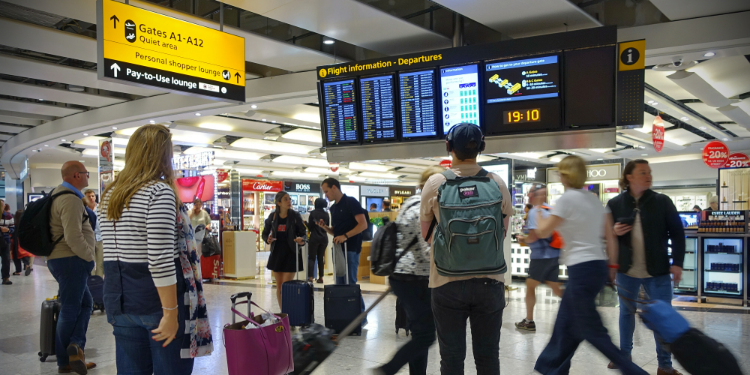 UK airport departures