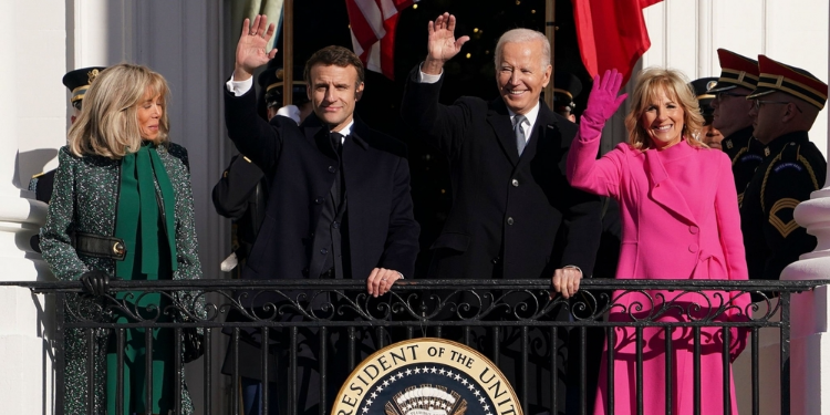 Emmanuel Macron en visite a la Maison Blanche