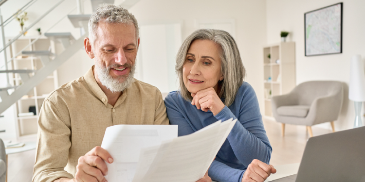 couple looking at bills together