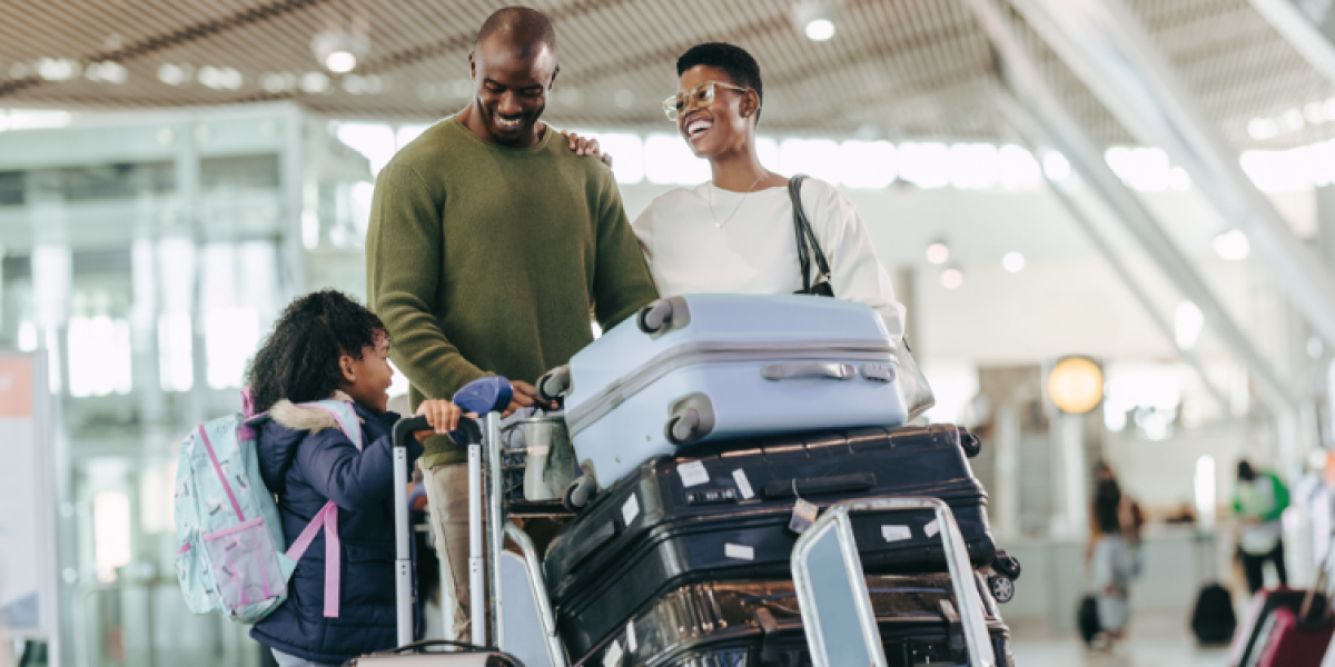 family at airport