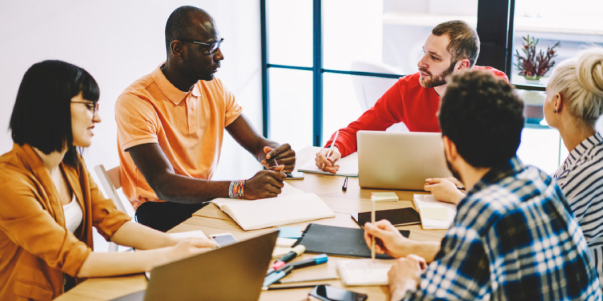 multicultural employees at office