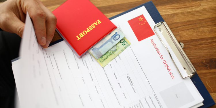 demande de visa pour la Chine