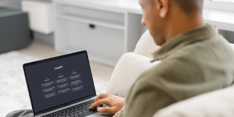 student using chatbot