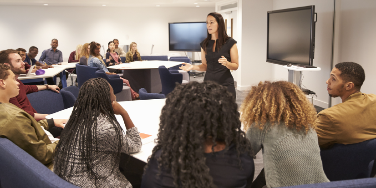 group of students attending lecture