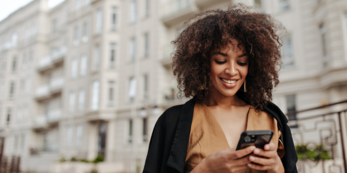 young woman using phone