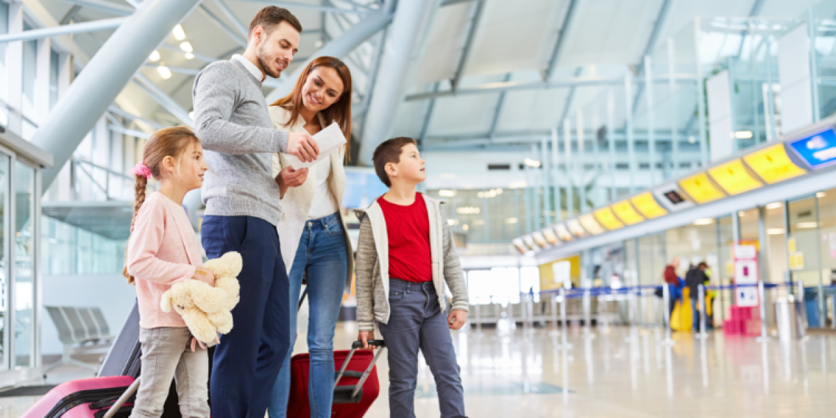 family traveling abroad