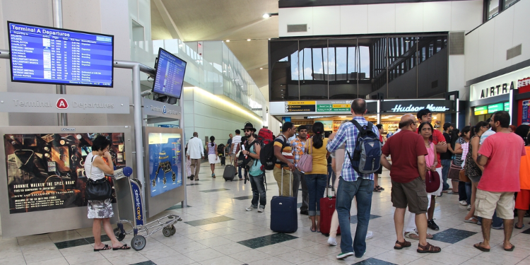 US airport departure