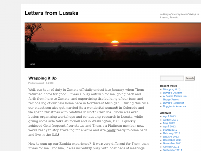 Letters from Lusaka