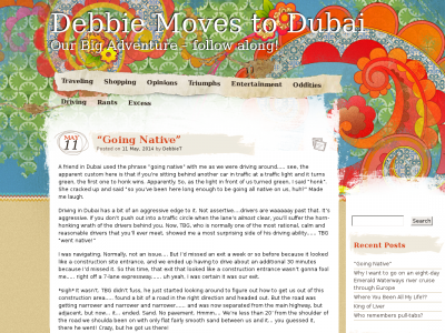 Debbie Moves to Dubai