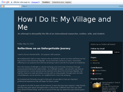 How I Do It: My Village and Me