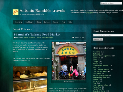 Antonio Ramblés travels