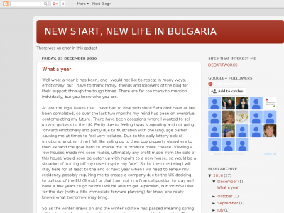 NEW START, NEW LIFE IN BULGARIA