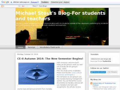 Mr. Stout's Blog for Students and Teachers