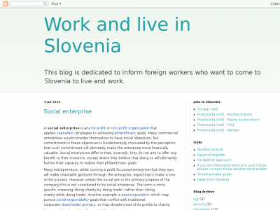 Work in Slovenia
