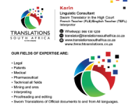 Translations South Africa/French Translations