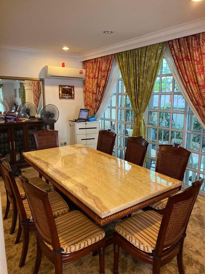 Marble Top Dining Set 8 seater, furniture in Malaysia