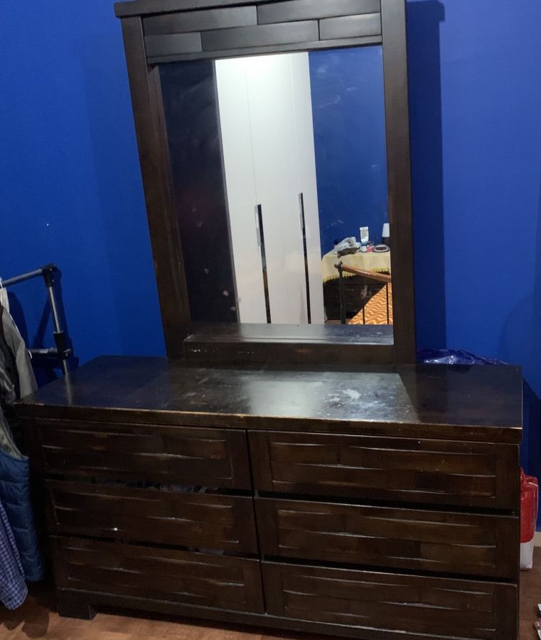 Dressing Table With 6 Chest Of Drawers, Walter Of Wabash Dresser With Mirror Instructions
